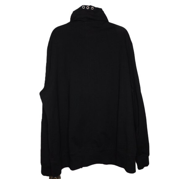 Tripp nyc Strap Grommet Hoodie | Black | Full Zip | Studs | Goth | EUC | 2X - Picture 8 of 13